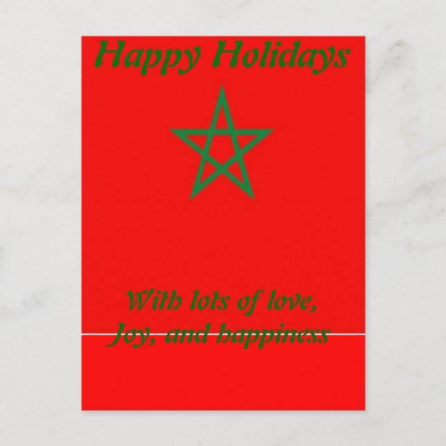 Morocco happy holidays holiday postcard (Front)