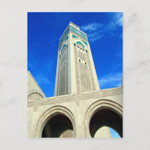 morocco hassan minaret postcard