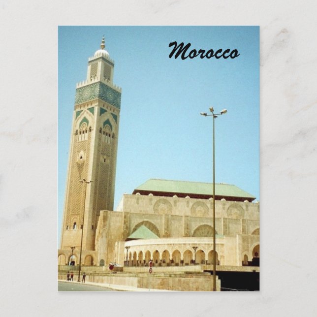 morocco hassan mosque postcard (Front)