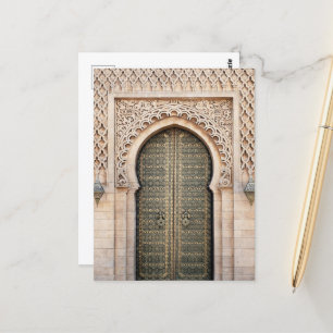 Morocco Hassan Tower Traditional Door Rabat Postcard
