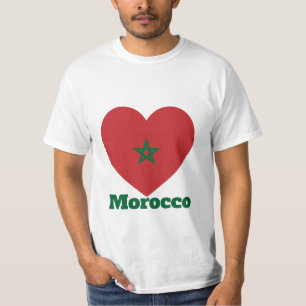 Morocco Heart Flag T-Shirt