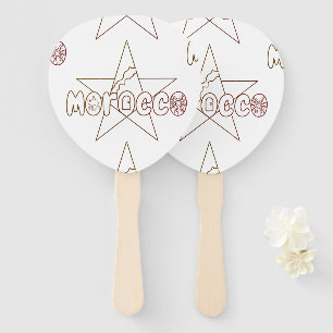 Morocco is crowned traditions, doors of court hand fan