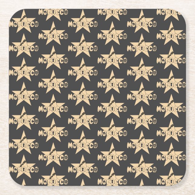 Morocco is pride in every detail square paper coaster (Front)