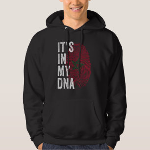 Morocco It's In My DNA Moroccans Fingerprint Moroc Hoodie