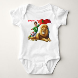 Morocco Lion Baby Bodysuit  Football Pride Outfit