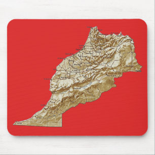 Morocco Map Mousepad