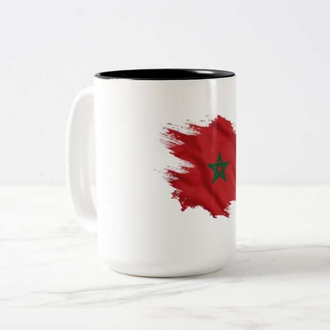 Morocco Map Mug – Proud Moroccan Design (Front Left)