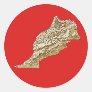 Morocco Map Sticker