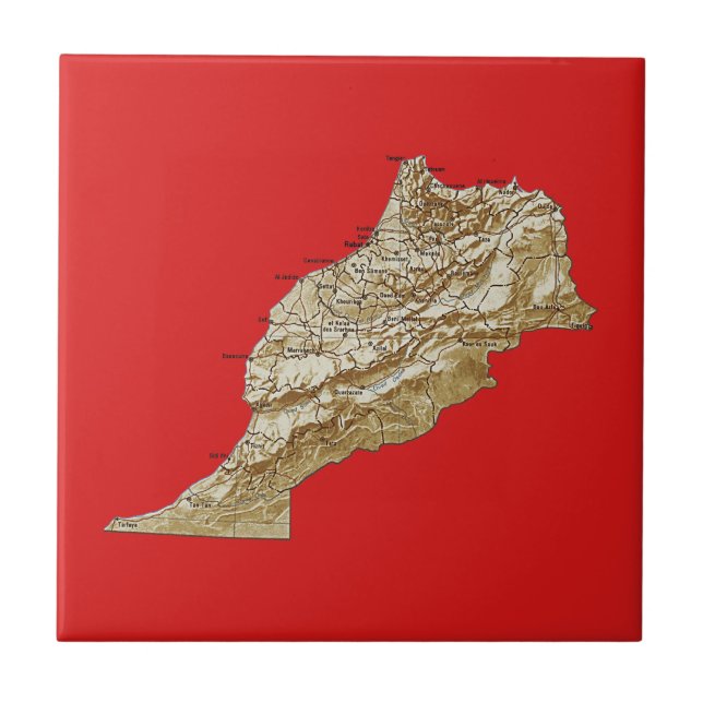 Morocco Map Tile (Front)