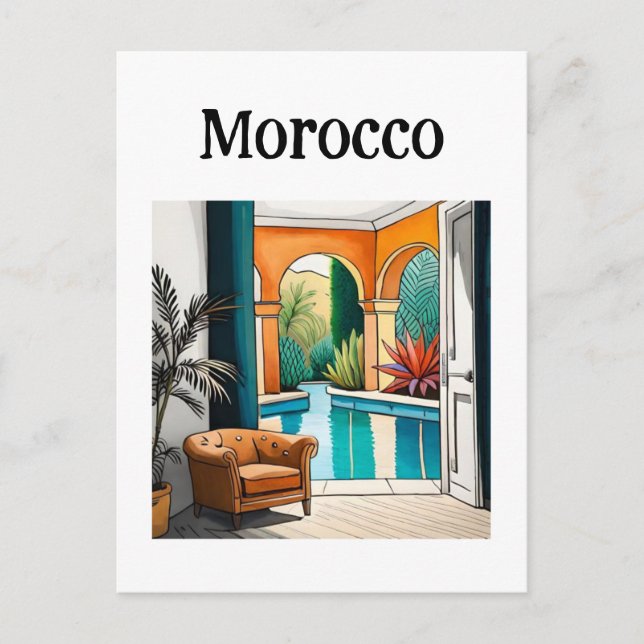 Morocco Marrakech Postcard (Front)