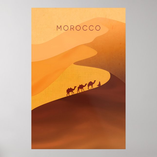 Morocco Minimal Travel Poster (Front)