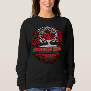 Morocco Moroccan Canadian Canada Tree Roots Flag Sweatshirt