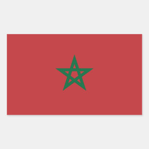 Morocco/Moroccan Flag Rectangular Sticker