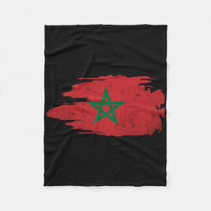 Morocco Moroccan Flag Soccer Footbyll Lover Fleece Blanket