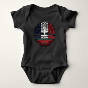 Morocco Moroccan French France Tree Roots Flag Baby Bodysuit