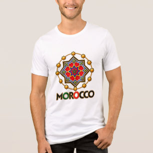 Morocco Moroccan Geometric Star Travel Tri-Blend Shirt