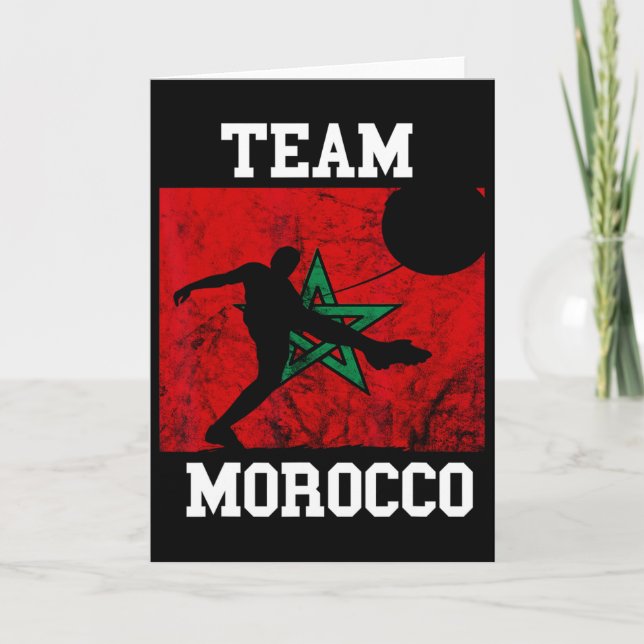 Morocco Moroccan Soccer Team Moroccan Pride Morocc Card (Front)