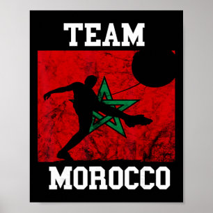 Morocco Moroccan Soccer Team Moroccan Pride Morocc Poster