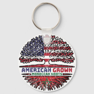 Morocco Moroccan US American USA United States Key Ring
