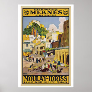 Morocco Moulay Idriss the Holy City of Djebel Poster