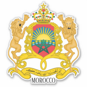 Morocco National Coat Of Arms Patriotic