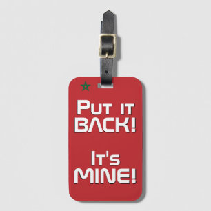 Morocco National Flag Funny Patriotic Luggage Tag