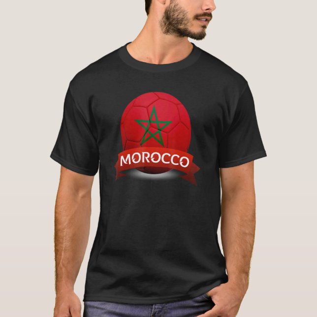 Morocco National Team World Football Soccer Champi T-Shirt (Front)