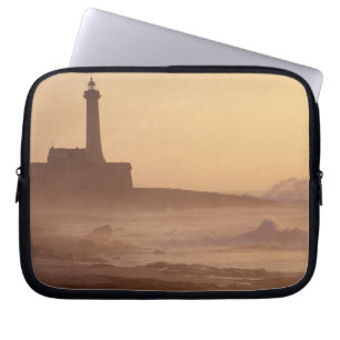 Morocco, Rabat, Lighthouse at sunset with Laptop Sleeve