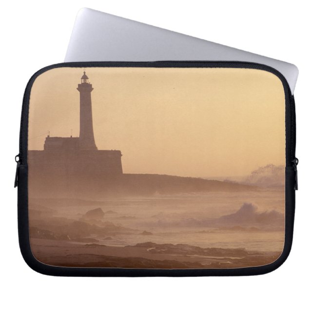 Morocco, Rabat, Lighthouse at sunset with Laptop Sleeve (Front)