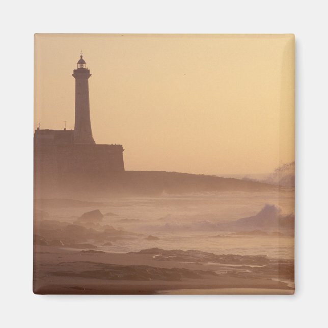 Morocco, Rabat, Lighthouse at sunset with Magnet (Front)