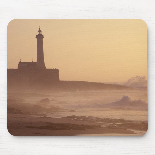 Morocco, Rabat, Lighthouse at sunset with Mouse Pad (Front)