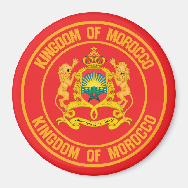 Morocco Round Emblem Magnet (Front)