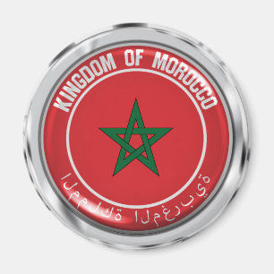 Morocco Round Emblem Magnet