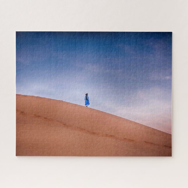 Morocco Sahara Blue Man Jigsaw Puzzle (Horizontal)