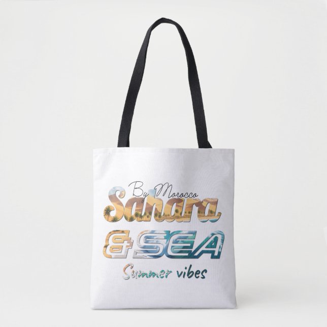 Morocco Sahara & Sea Summer Vibes Design Tote Bag (Front)