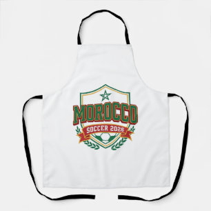 Morocco Soccer 2026 Soccer Bold Country Typography Apron