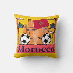 Morocco Soccer Player Graphic Cushion