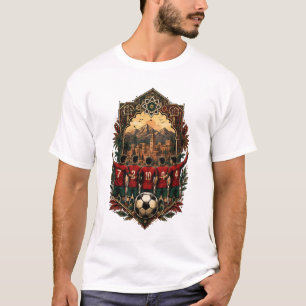 Morocco Soccer Team Vintage T-Shirt Moroccan Foo