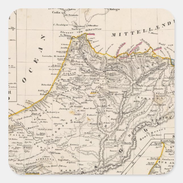 Morocco Square Sticker (Front)