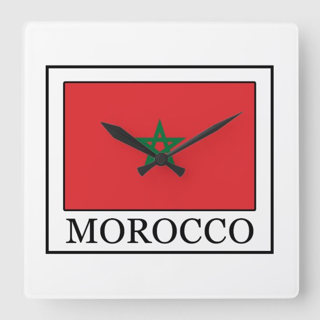 Morocco Square Wall Clock (Front)