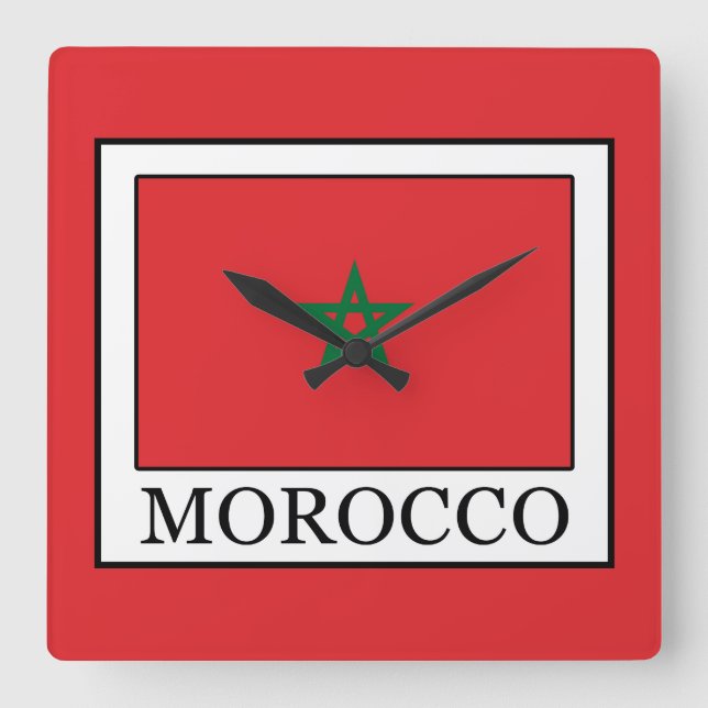 Morocco Square Wall Clock (Front)