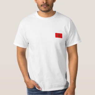 Morocco T-shirt with flag on the chest and Design