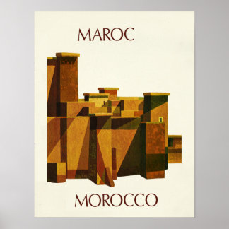 Morocco travel poster