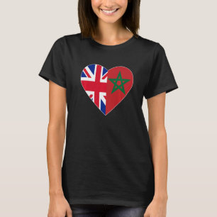 Morocco UK Flag British Moroccan Love Morocco Prem T-Shirt