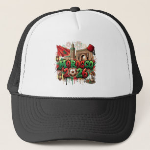 Morocco Vintage Flag Moroccan African Trucker Hat