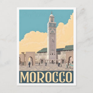 Morocco Vintage Travel  Postcard
