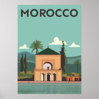 Morocco Vintage Travel Poster