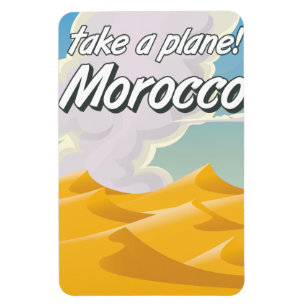 Morocco vintage travel poster magnet