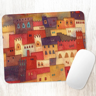 Morocco Watercolor Mouse Pad