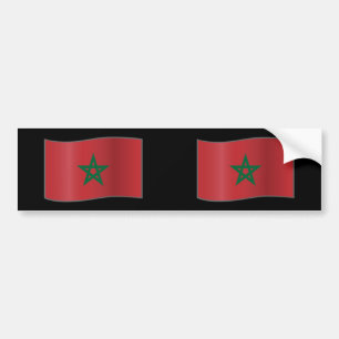 Morocco waving, Morocco Bumper Sticker